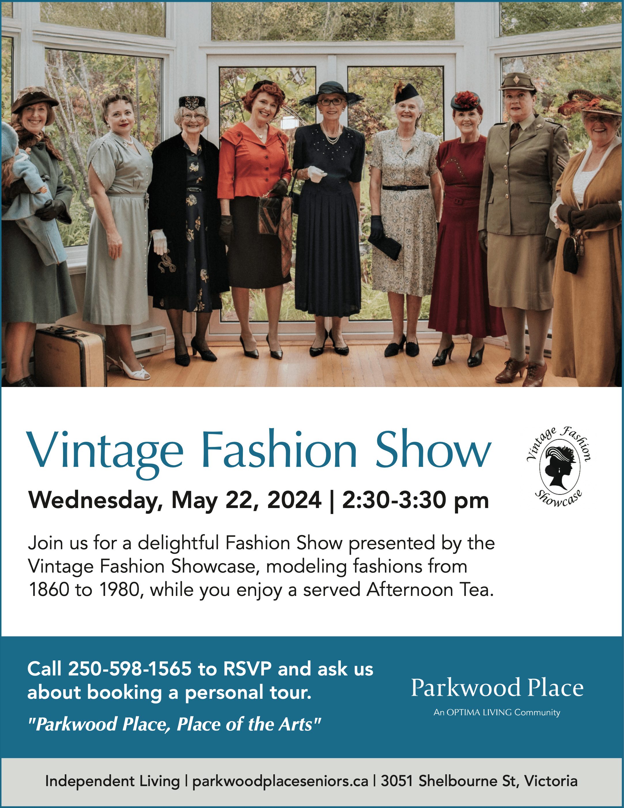 Vintage fashion show flyer