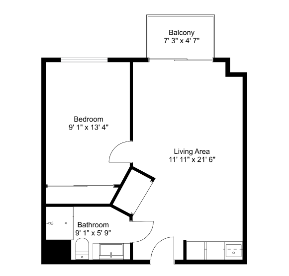 floorplan one bedroom